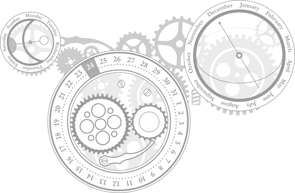 Simple Illustration of a Perpetual Calendar Mechanism