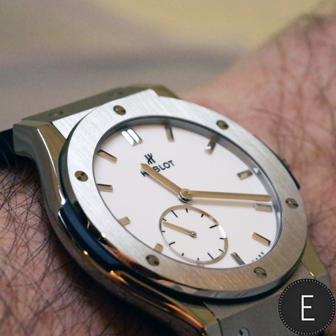 Hublot Classic Fusion Ultra-Thin Titanium White Shiny Dial - in-depth watch replica review by ESCAPEMENT