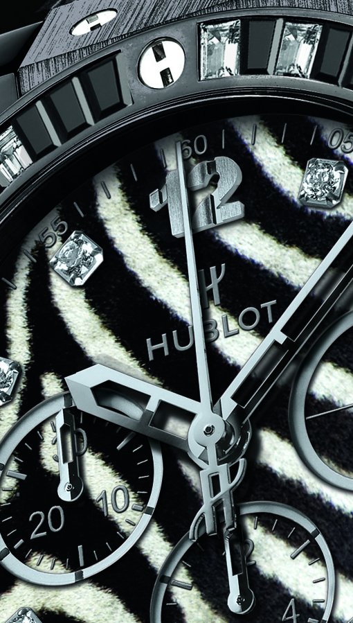 Black Cermaic Hublot Big Bang Zebra Bang Chronograph watch replica