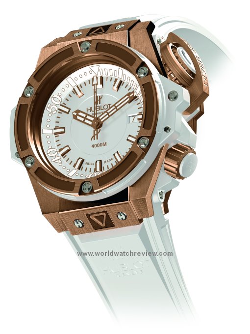Hublot Oceanographic 4000 King Gold White Automatic Diver watch replica