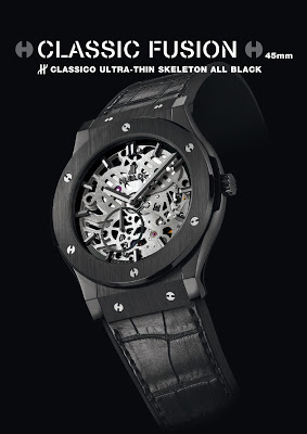 Black Ceramic Hublot Classic Fusion Extra-Thin Skeleton replica