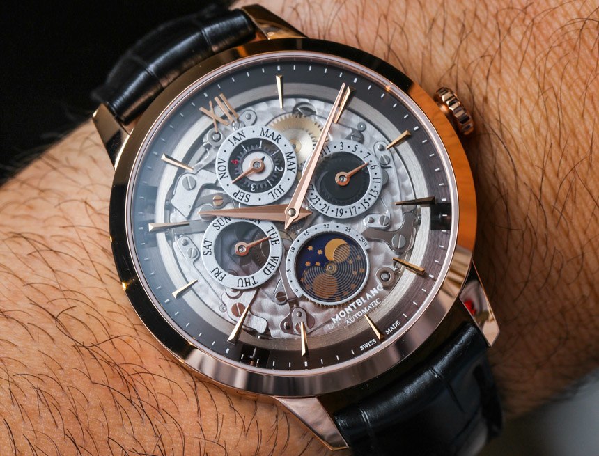 Montblanc Heritage Spirit Perpetual Calendar Skeleton Sapphire Dial Watch Hands-On Hands-On 