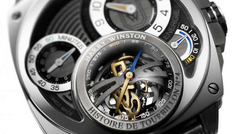 An Ultimate Power Reserve 18K Gold Harry Winston Histoire de Tourbillon 4 Copy Watch Ref.HCOMDT47WZ001