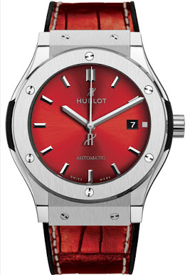 Red Hublot Classic Fusion “The Island” Titanium replica watch
